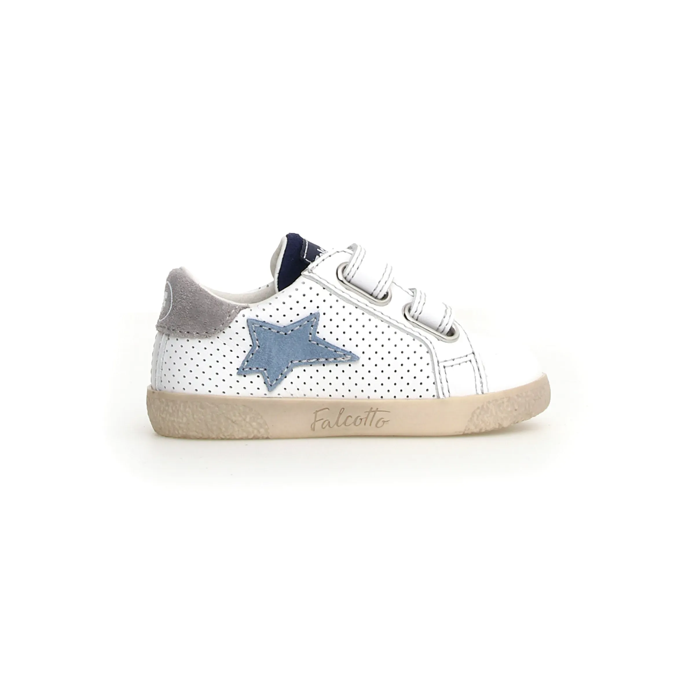 Falcotto Boy's Alnoite 2 Vl Casual Shoes - White-Celeste