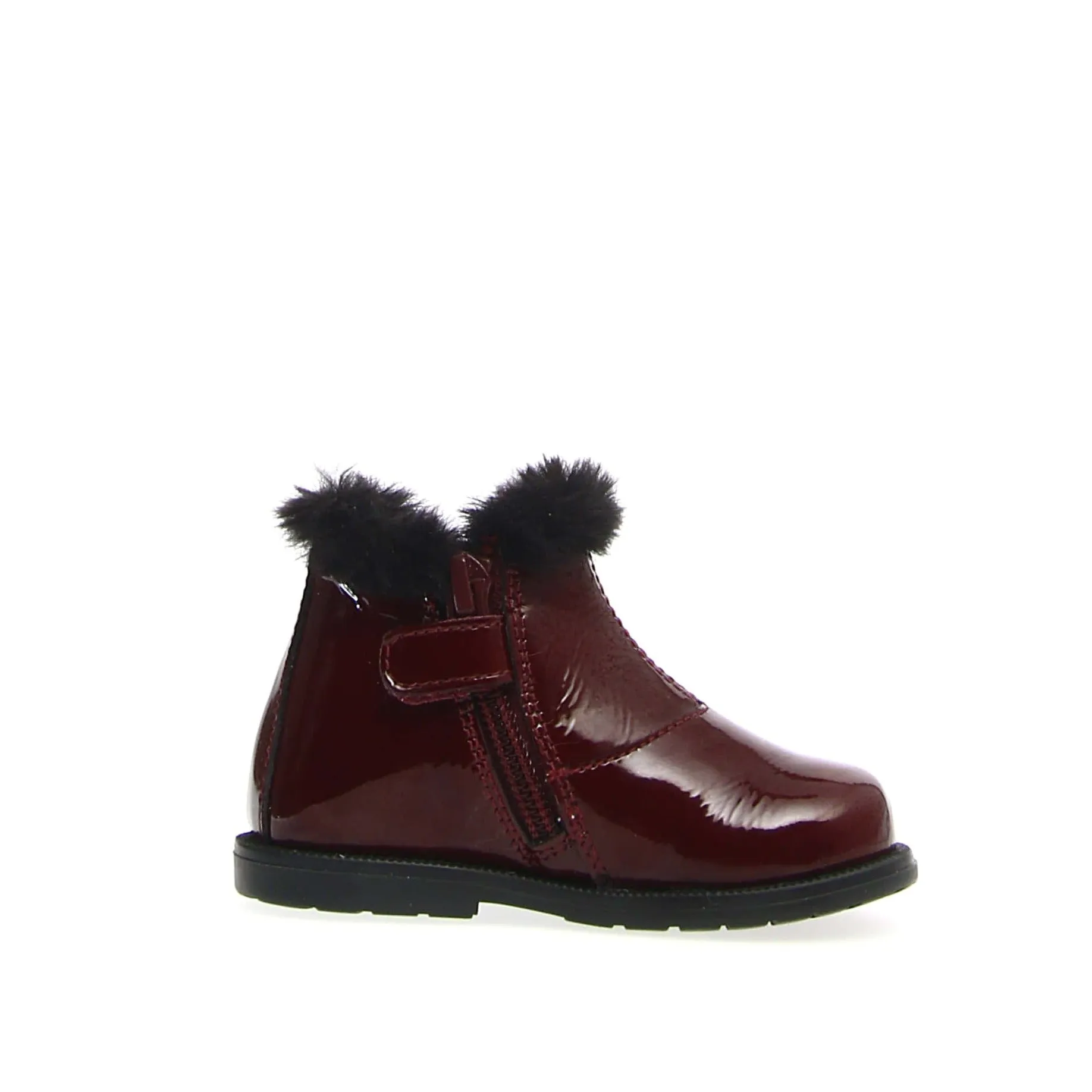 Falcotto Girl's Winter Wood Fur Shoes, Bordeaux
