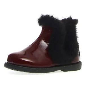 Falcotto Girl's Winter Wood Fur Shoes, Bordeaux