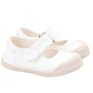 Igor Girl's Lona Mercedes Shoes - Blanco