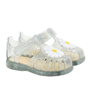 Igor Girl's Tobby Gloss Flor Glitter Sandals - Transparente Multi Glitter