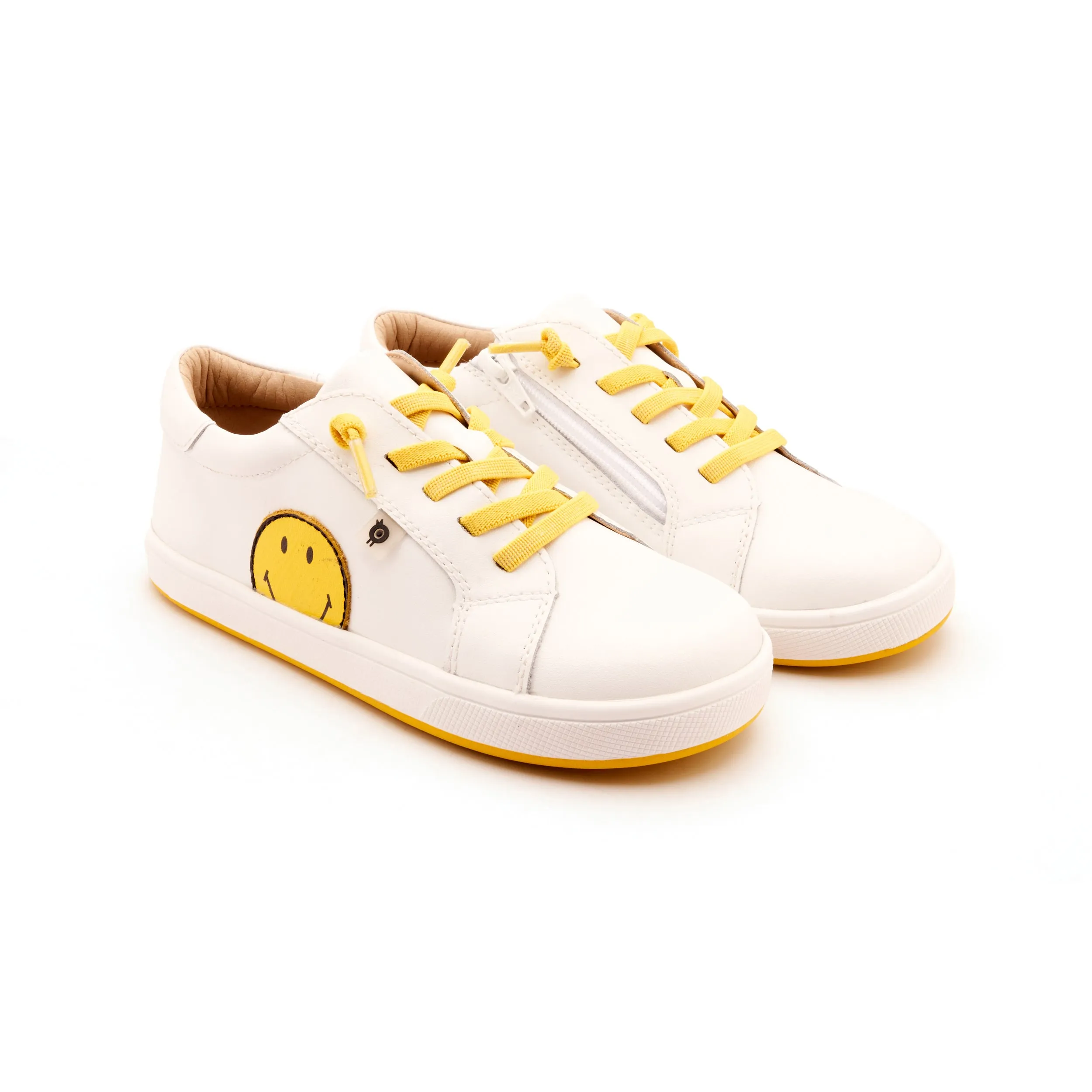 Old Soles Boy's and Girl's Smiley Jumpa Casual Shoes - Snow / Yellow