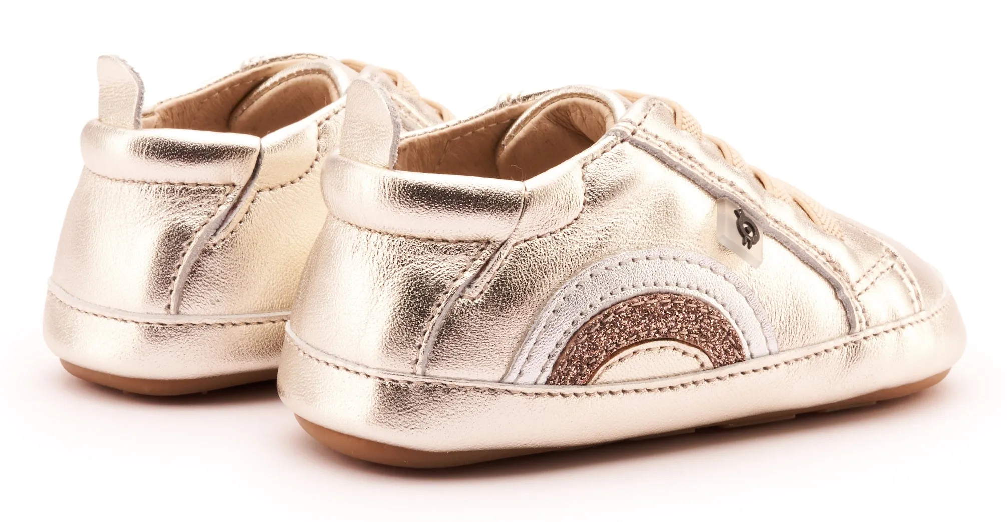 Old Soles Girl's 0071RT Rainbow Bub Casual Shoes - Titanium / Silver / Glam Choc / Gold
