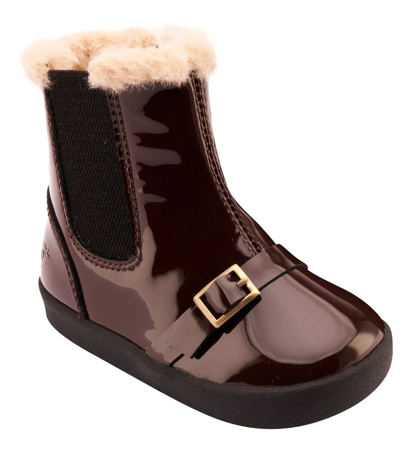 Old Soles Girl's 378 Buckle My Boot Casual Shoes - Brown Patent
