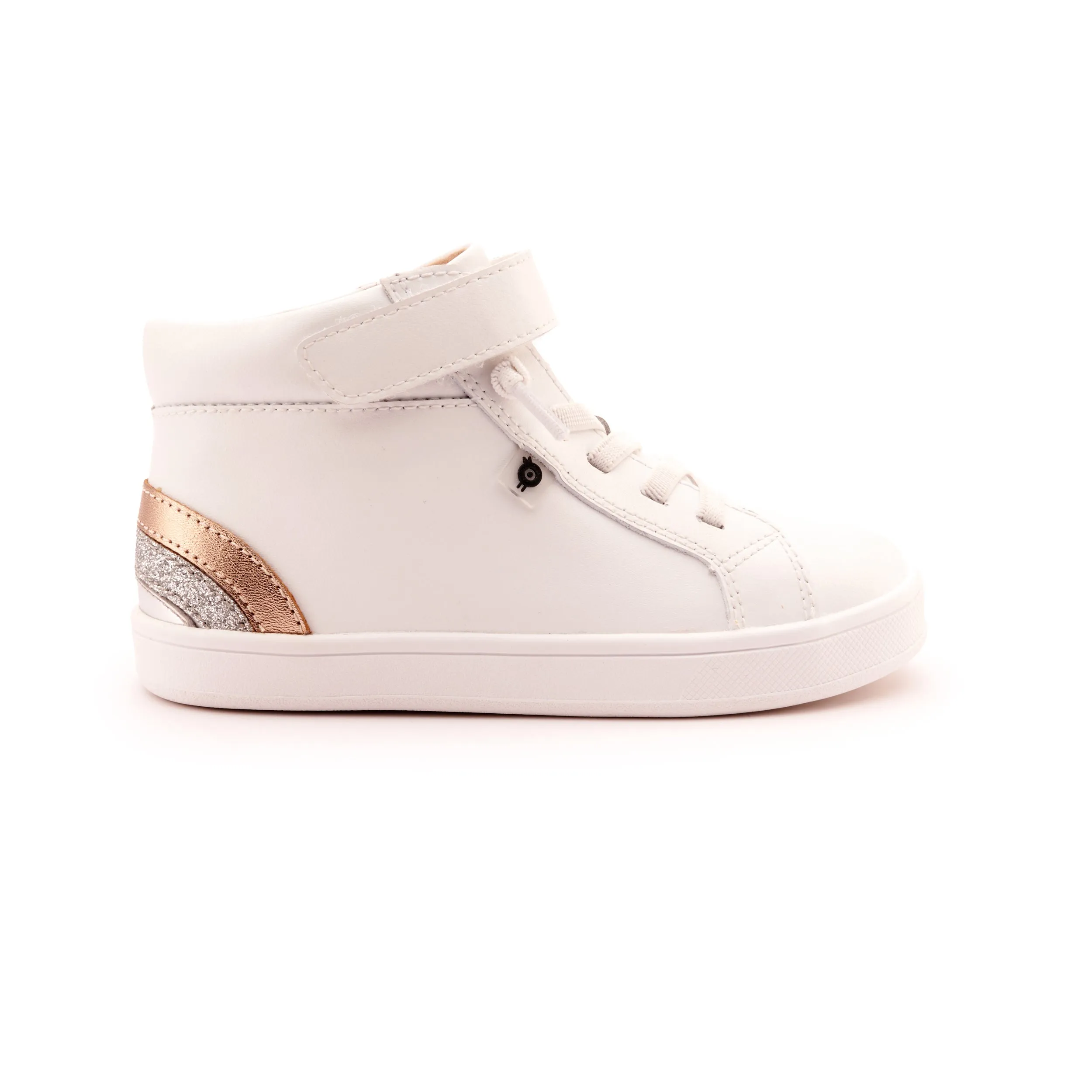 Old Soles Girl's and Boy's 1011 Sneaksta Rainbow Casual Shoes - Snow / Copper / Glam Argent