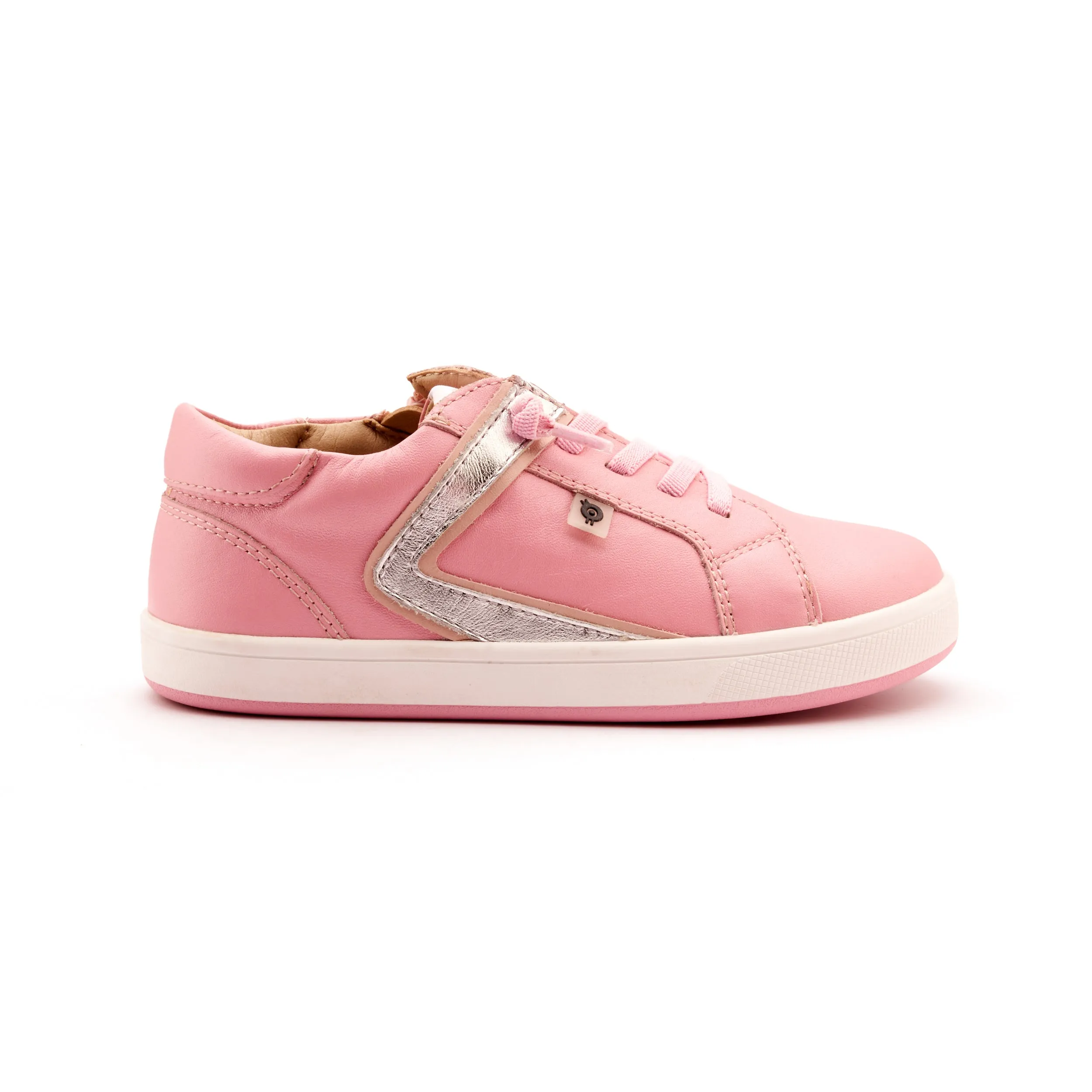 Old Soles Girl's Sash Runner Casual Shoes - Pearlised Pink / Silver / Powder Pink