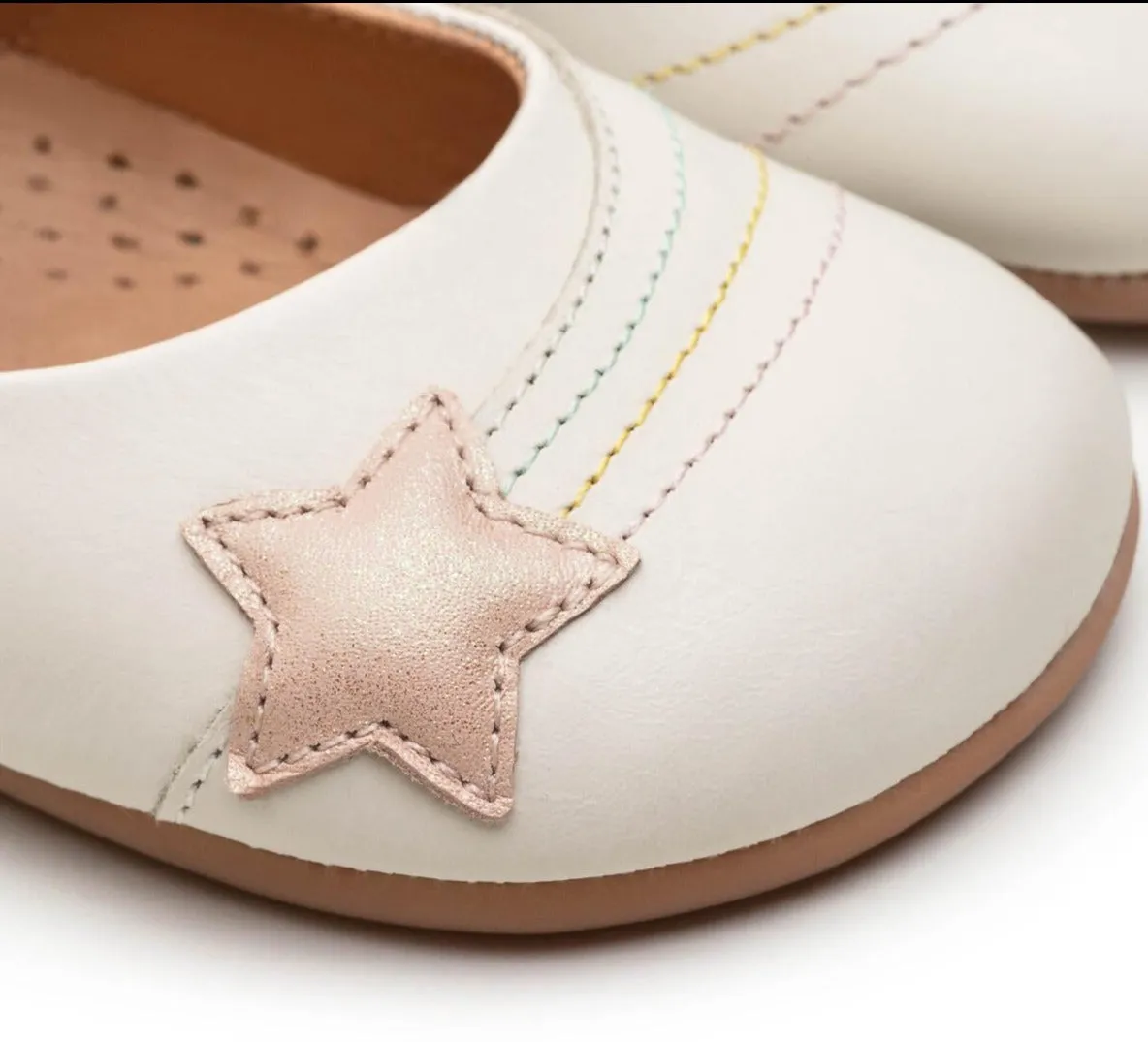Tip Toey Joey Girl's Dolly Star Mary Jane, Tapioca/Candy Dream