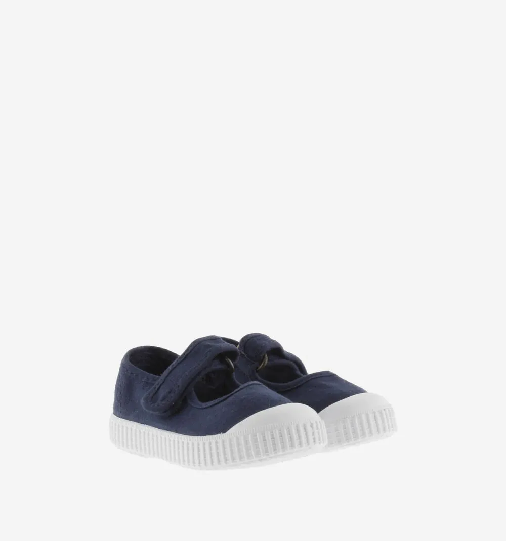 Victoria Girl's DREC Recycled Canvas Mary Jane Shoes - Marino