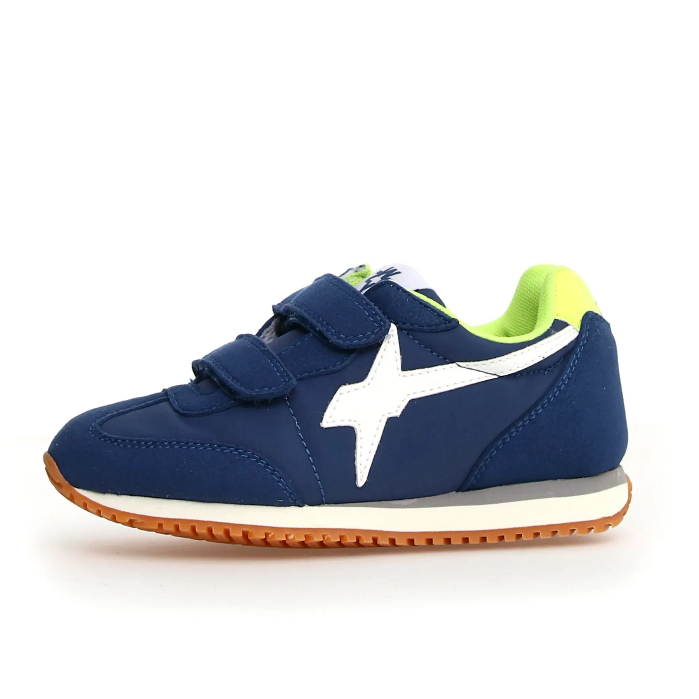 W6YZ Boy's Samoa Vl-J Casual Shoes - Azure / White / Yellow Fluo